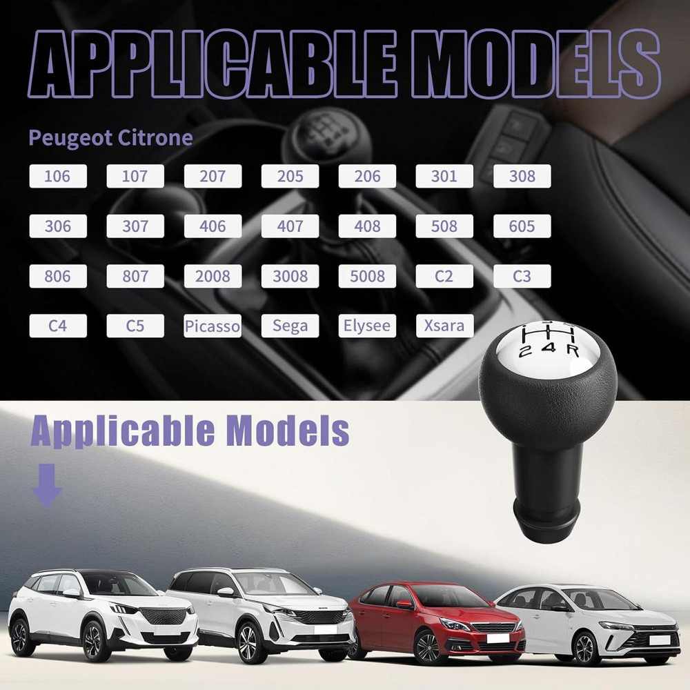 Ручка переключения передач 5-ступенчатая, сменная головка коробки передач автомобиля для Peugeot Citroen КПП Киев - изображение 6