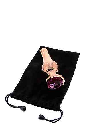 Анальна пробка конічної форми Dream Toys GLEAMING LOVE ROSE GOLD PLEASURE PLUG S Sex Aura Київ