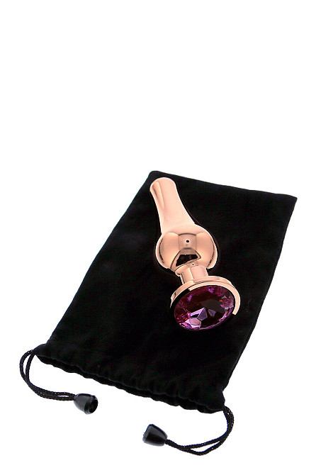 Анальна пробка конічної форми Dream Toys GLEAMING LOVE ROSE GOLD PLEASURE PLUG S Sex Aura Київ - фото 5