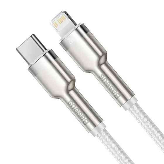 Кабель Baseus Cafule Series Metal Data Cable Type-C to iP PD 20W 1m White Одеса
