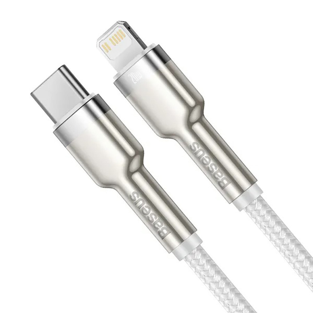Кабель Baseus Cafule Series Metal Data Cable Type-C to iP PD 20W 1m White Одеса - фото 3