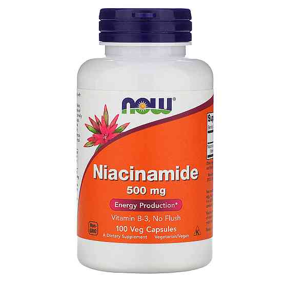 Ніацинамід (Niacinamide), NOW Foods, 500 мг 100 капсул Київ