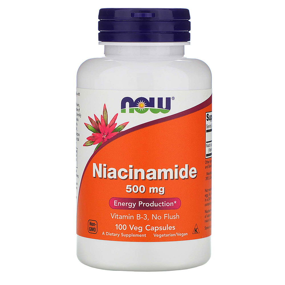 Ниацинамид (Niacinamide), NOW Foods, 500 мг 100 капсул Київ - фото 1