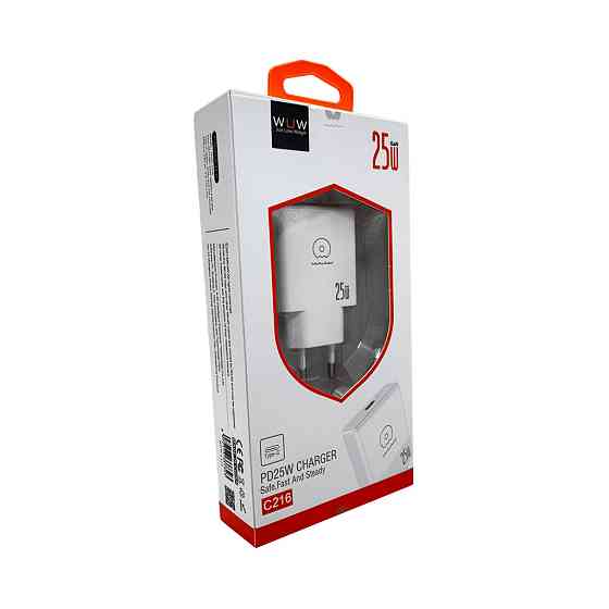 Мережевий зарядний пристрій WUW-C216 25W Gan ChargerUSB C white Одеса