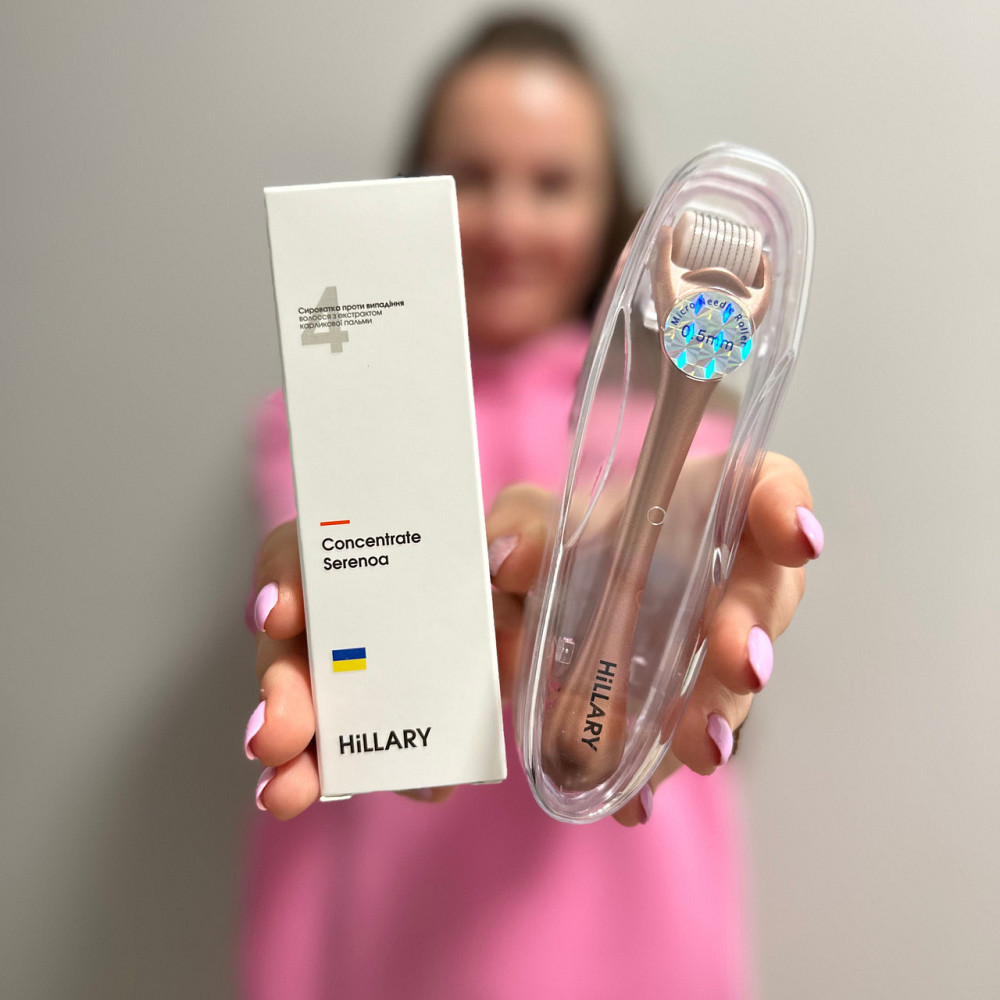 Мезороллер для шкіри голови Hillary + Сироватка для волосся CONСENTRATE SERENOA Київ - фото 8