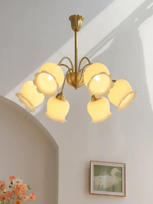 Светодиодная люстра Ландыш 5004 (Золотая) на 5 плафонов Винница - изображение 5