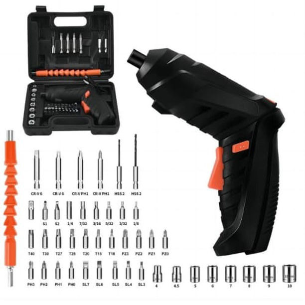 Шуруповерт аккумуляторный с насадками 47 предметов в кейсе отвертка аккумуляторная в чемодане EP-25 Львов - изображение 4