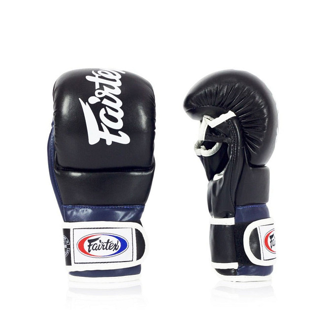 Рукавиці греплінгові для ММА Fairtex FGV18 Black/Blue M Кам'янське - фото 4