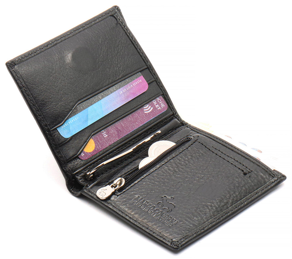 Чорне маленьке портмоне на магніті MARCO COVERNA Київ - фото 8