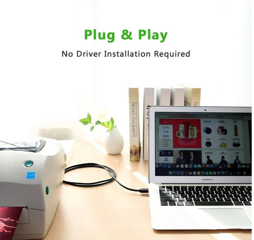 Кабель UGREEN US210 USB 3.0 AM to BM Print Cable 2m (Black）(UGR-10372) UGR-10372 Одеса - фото 2