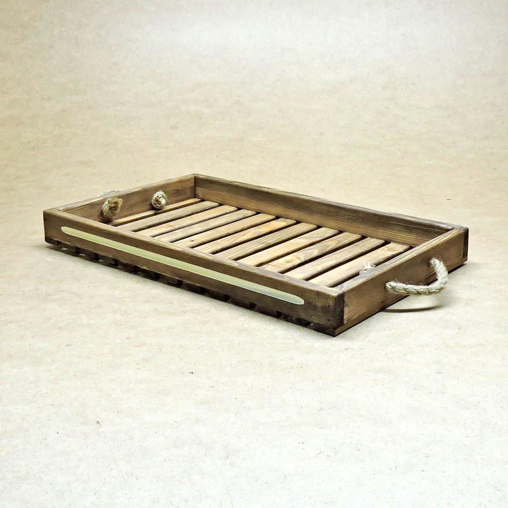 Піднос дерев'яний "Буйон" махагон Миколаїв - фото 4