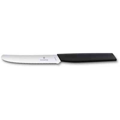 Кухонный нож Victorinox Swiss Modern TomatoSausage 11см Black (6.9003.11W) Винница