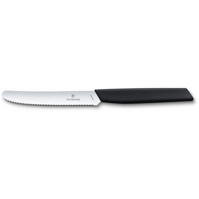 Кухонний ніж Victorinox Swiss Modern TomatoSausage 11см Black (6.9003.11W) Вінниця - фото 1