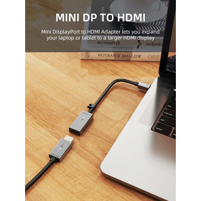 Переходник miniDisplayPort M to HDMI F 0.15m 4K60Hz Cabletime (CA915347) Вінниця - фото 2