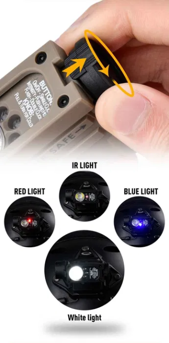 Фонарь тактический Sidewinder Compact II на шлем + CR123A (Койот) Винница - изображение 8