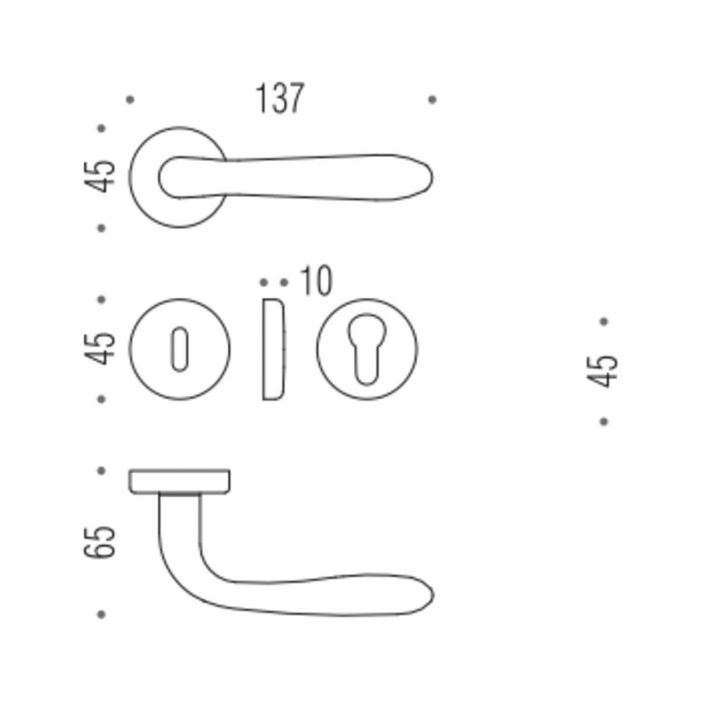 Ручка Colombo Robot CD 41 мат.хром R ф / с Киев - изображение 2