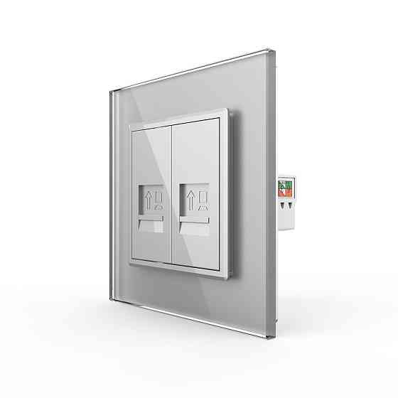 LIVOLO Розетка комп'ютерна подвійна RJ-45 Livolo сірий скло (VL-C792C-15) Коломия