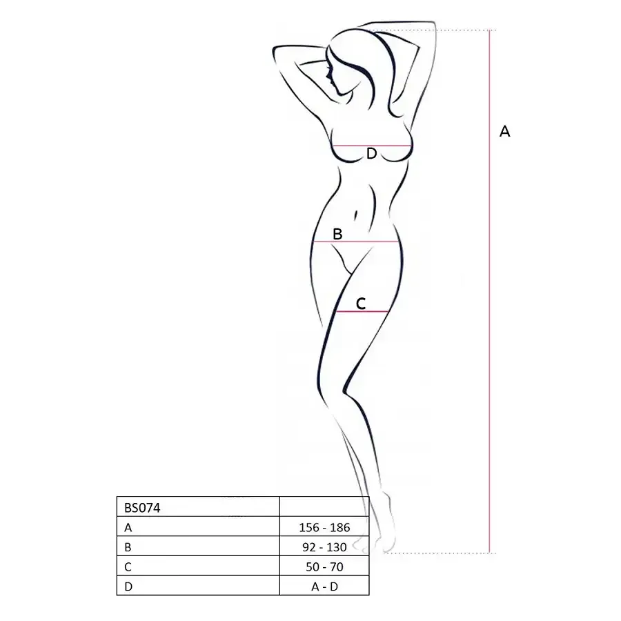 Ажурний бодістокінг з імітацією панчіх Passion BS074 black Львів - фото 5