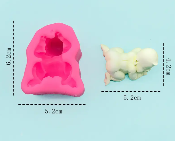 Молд силіконовий Малюк 62 на 52 мм рожевий Київ - фото 2