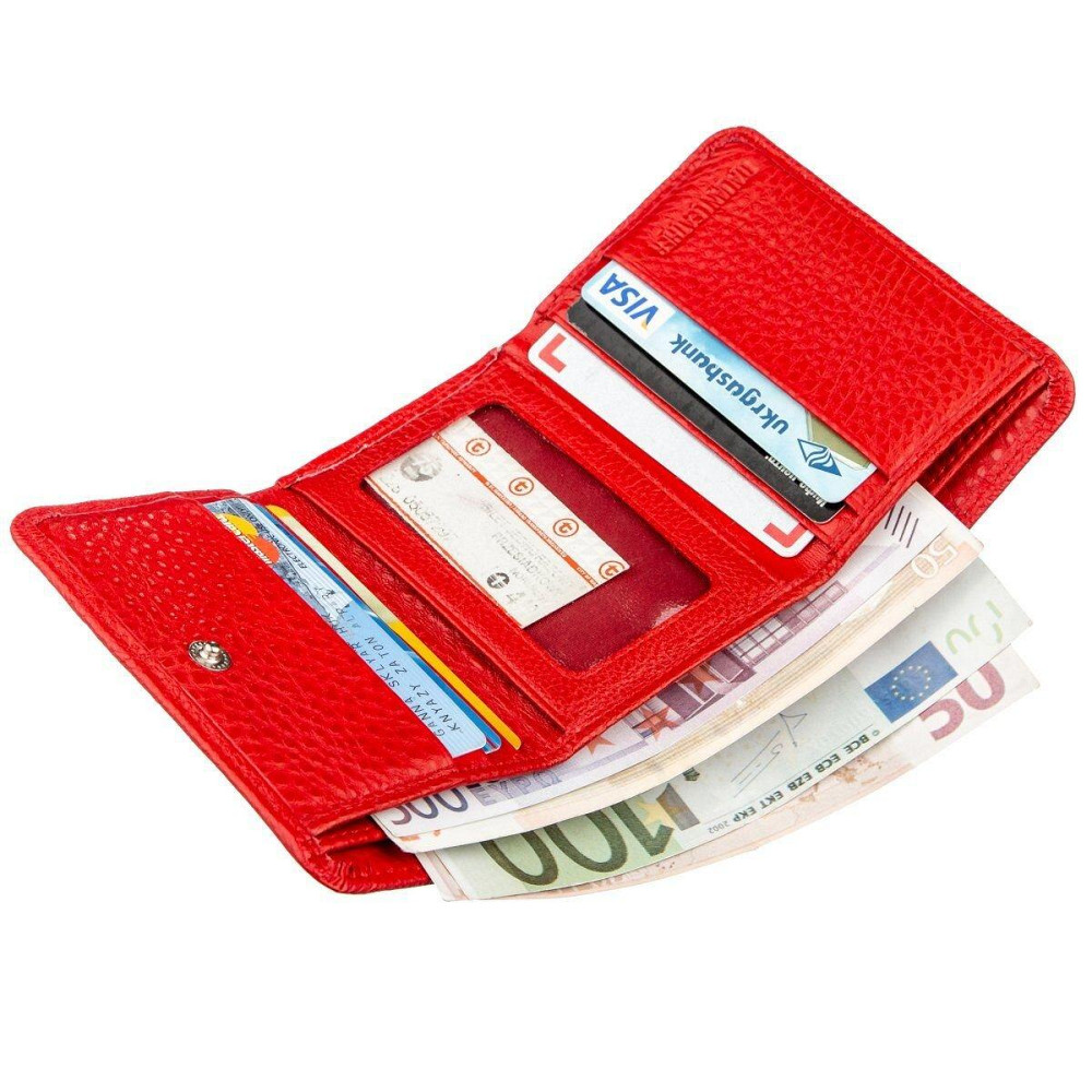 Яскравий компактний жіночий гаманець ST Leather 18892 Червоний Київ - фото 2