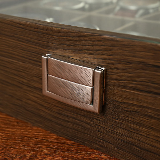 Шкатулка для хранения часов органайзер на 3 отделения деревянная с прозрачным окном,футляр органайзер для наручных часов Каменец-Подольский