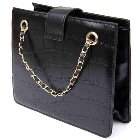 Сумка из кожзаменителя с тиснением Vintage sale_14943 Черная Киев