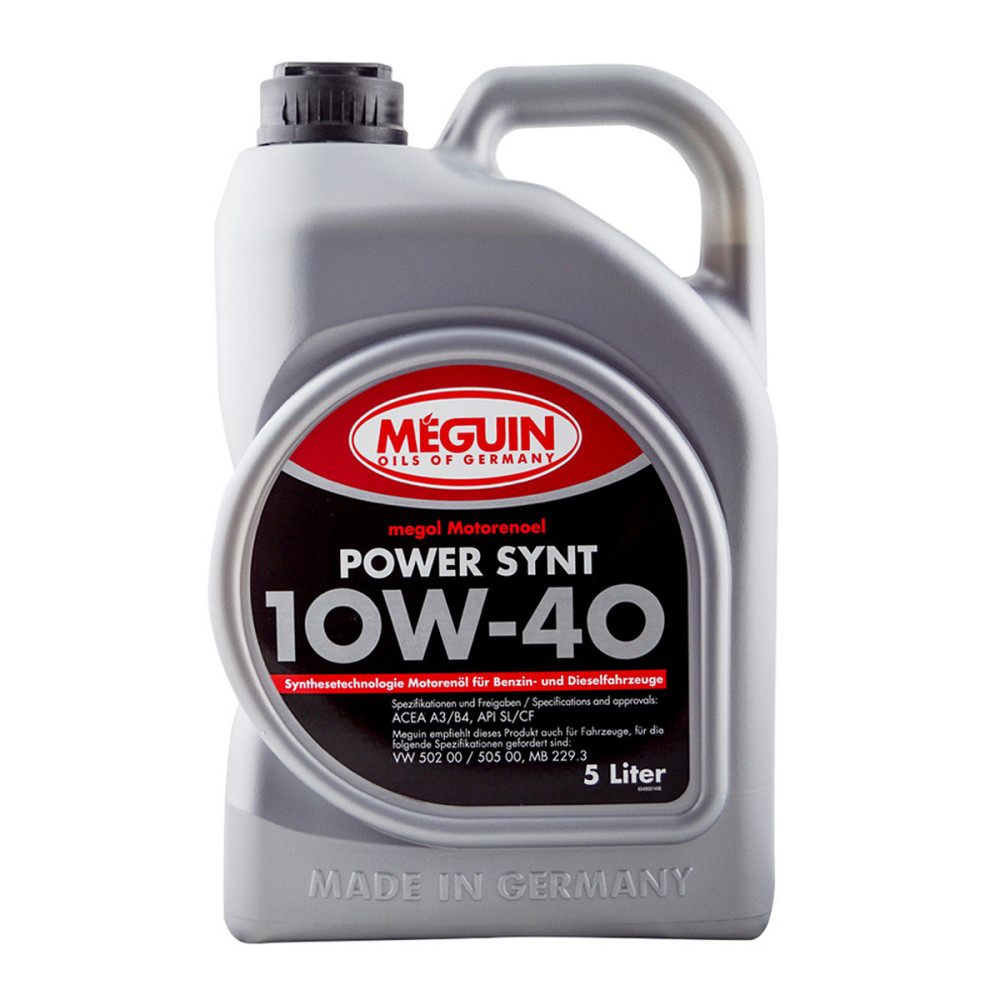 MEGUIN Power Synt SAE 10W-40 5 л — синтетична моторна олива для бензинових і дизельних двигунів, надійний захист двигуна | 4800 Ковель - фото 1