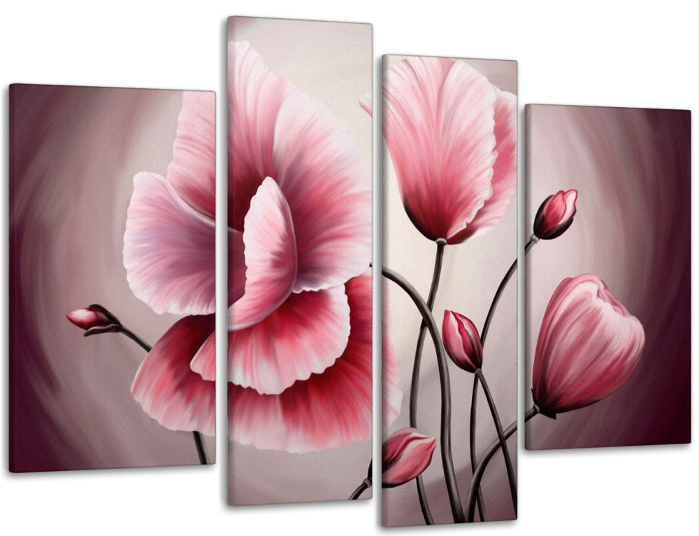 Модульная картина Абстракция Цветы Art-113_4 90х132 см Киев - изображение 1