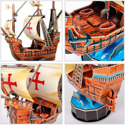 Пазл Cubic Fun Тривимірна головоломка-конструктор Санта Марія (T4031h) Вінниця - фото 6