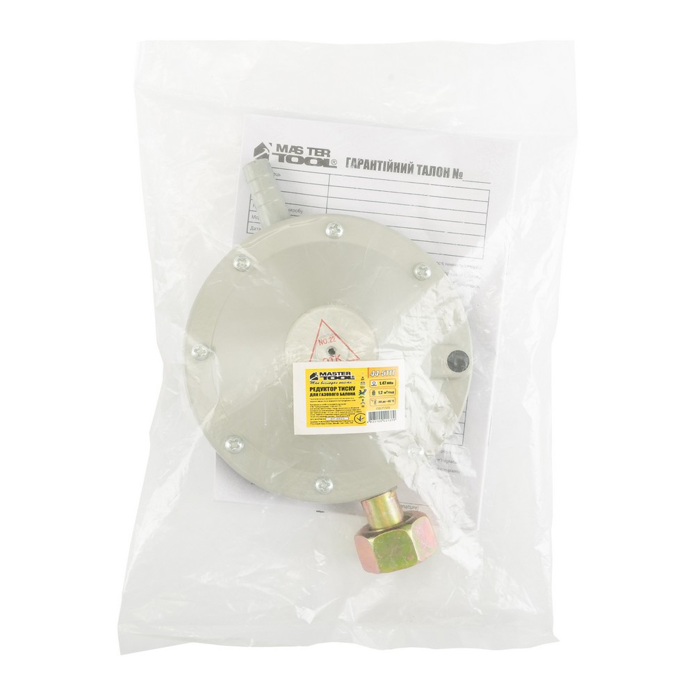 Редуктор тиску MASTERTOOL для газового балона 480 г/год 16/2 Bar G30/G31 I3В/P (50) 44-5111 Рівне - фото 6