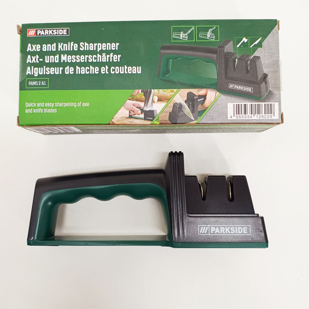 Точилка для ножей и топор Parkside PAMS 2 A1, алмазное покрытие две направляющие эргономичная нескользящая ручка PZ-22 Львов - изображение 7