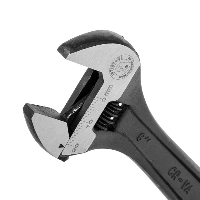 Розвідний ключ INTERTOOL XT-0056, 150 мм, Cr-V, чорний - найкраще співвідношення ціни та якості Львів - фото 5