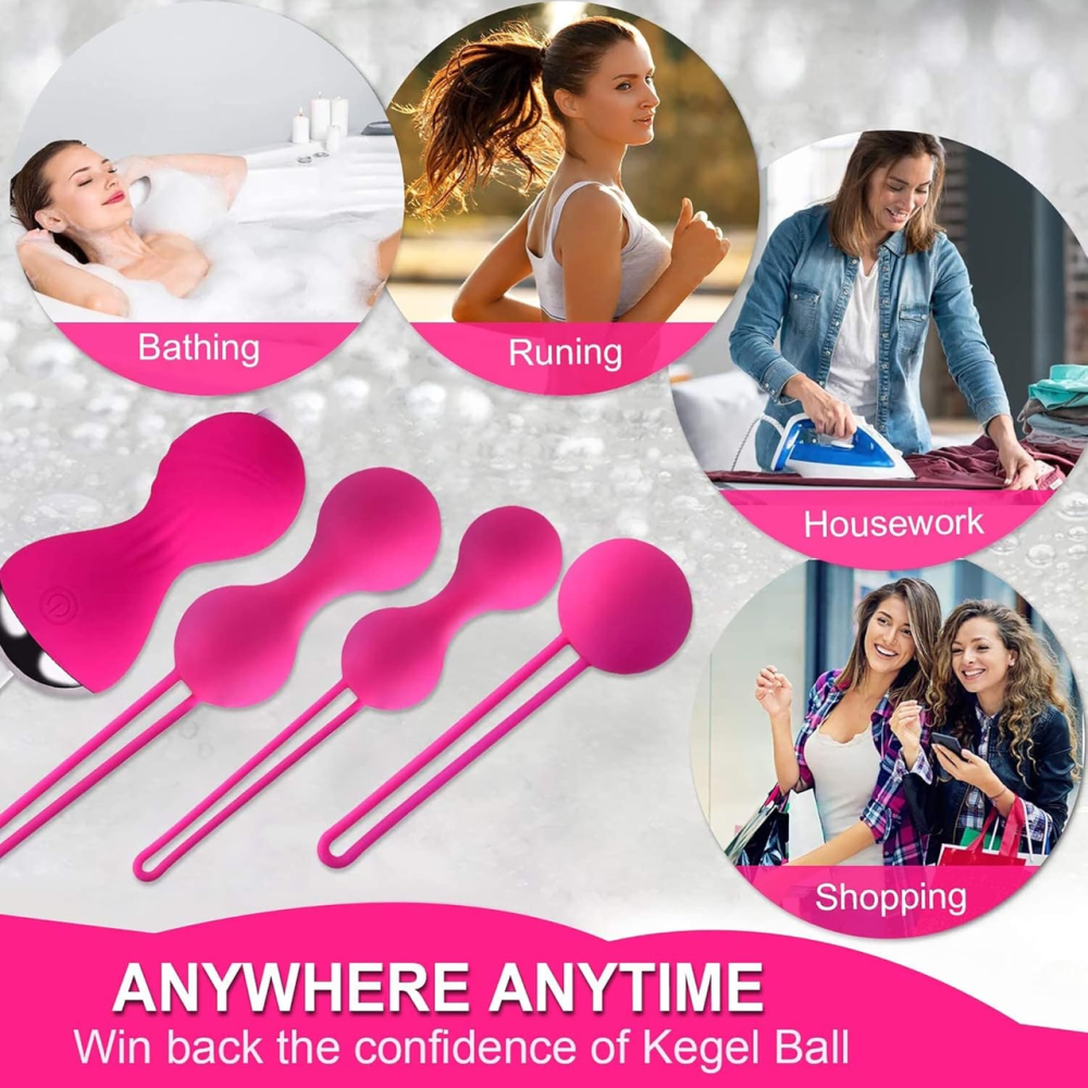 Kegel Balls\Кульки Кегеля Тренажер для м'язів Вагінальні кульки для зміцнення м'язів піхви, набір Фіолетовий Київ - фото 6