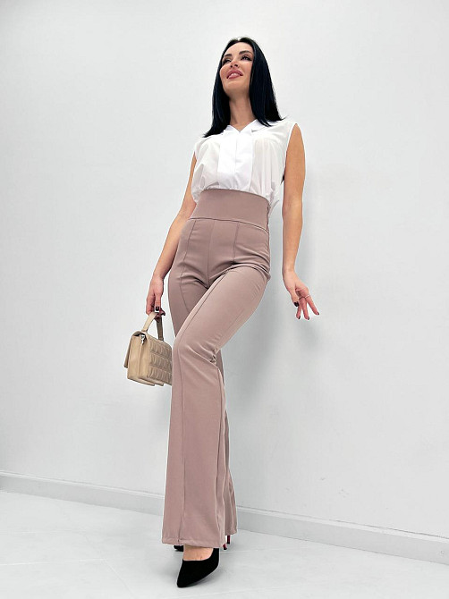 Довгі брюки з високою талією "Salvia" оптом | Норма і батал Київ - фото 4