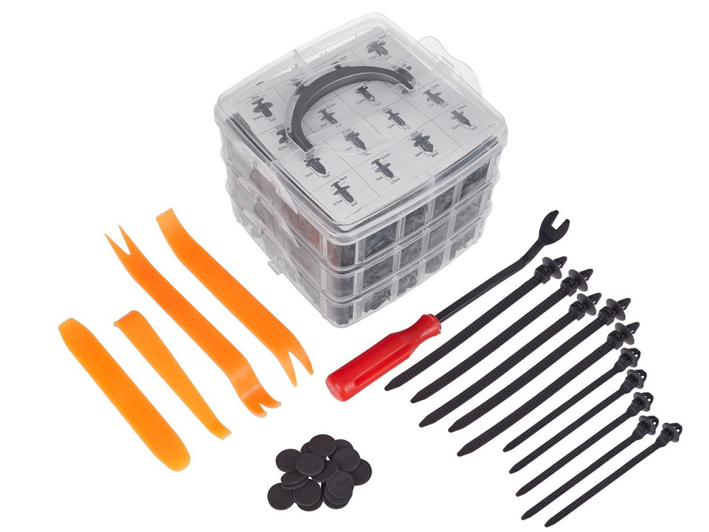 РемНабір автомобільних кліпс із знімачами "GeKo" комплект: 655 деталей - 16розмірів кліс+10стяжок+20подушечок Киев - изображение 2