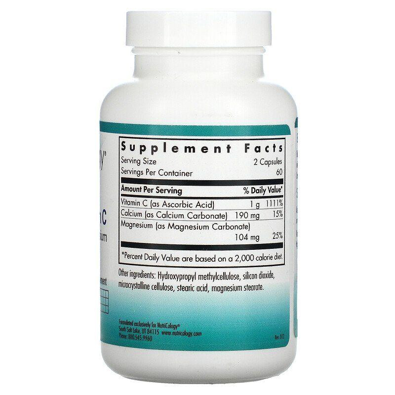 Витамин C с кальцием и магнием Nutricology Vitamin C 120 вег капс Киев - изображение 2