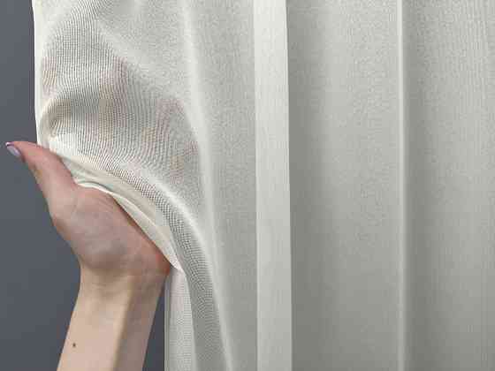 Тюль VR-Textil 1203т Snow Нейлон однотонний Кремовий 200х250 см (43-344) Київ