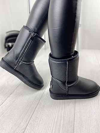 ITTS Угги жіночі ITTS чорні натуральна шкіра высота 19 см размеры 36-41 (5808-8) Коломыя