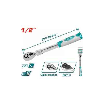 Трещотка Total THT106128L 1/2", 320-450 мм. (THT106128L) Винница