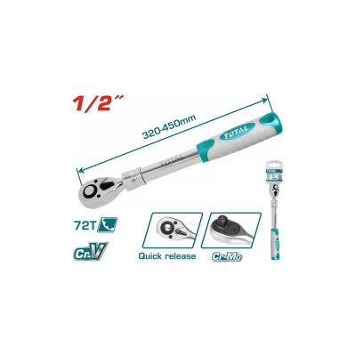 Тріскачка Total THT106128L 1/2", 320-450 мм. (THT106128L) Вінниця - фото 2