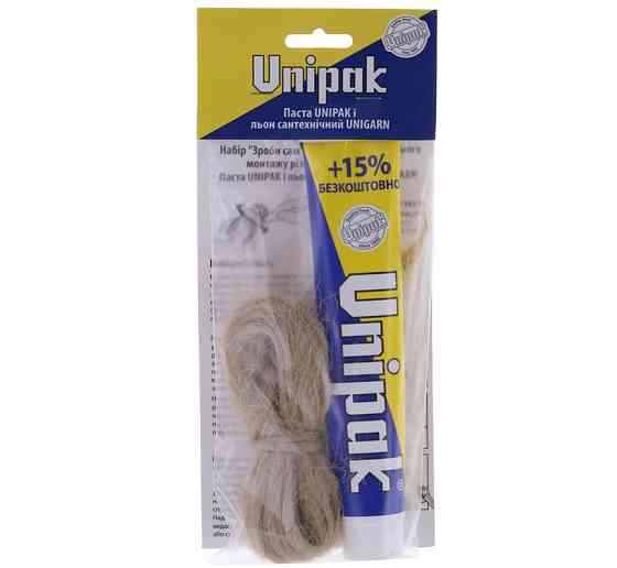 Паста пакувальна для води  75g з льоном-паклею 13g UNIPAK (Набір-Зроби сам) Тернополь