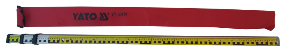 Рейка нівелірна телескопічна YATO, l= 1.04- 3 м , 3 секції [12] Одеса - фото 1