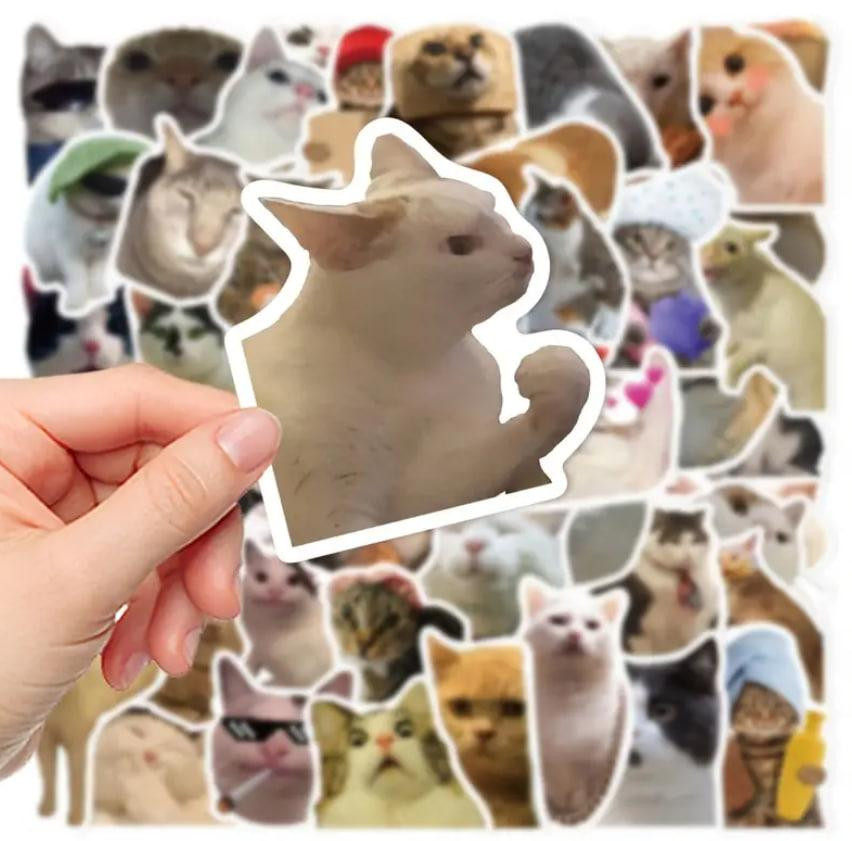 Наклейки стікери коти. Водонепроникні вінілові естетичні наклейки з котами для пляшки води, комп'юте Київ - фото 3