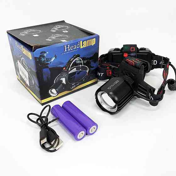 Компактный налобный фонарь PLD-T115-2PM10-TG (white+blue), Фонарик налобный мощный, Налобная лампа GB-46 Львов