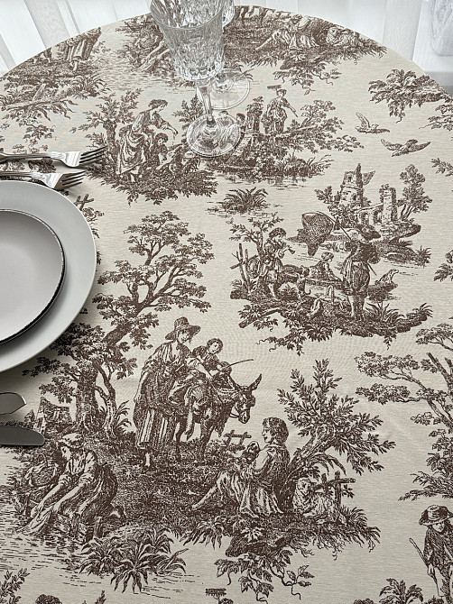 Ecotton Скатертина столова Ecotton DUCK 170х200 см водовідштовхувальна Italiano бежевий (30497 Коломия - фото 7