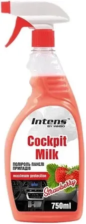 Полироль-молочко для панели приборов WINSO COCKPIT MILK INTENSE Strawberry 750 мл — Яркий аромат клубники и бе Ковель - изображение 1