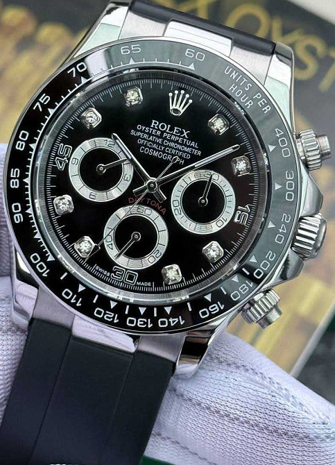 Швейцарський механічний годинник Rolex Daytona Black Ceramic Diamond. Київ - фото 8