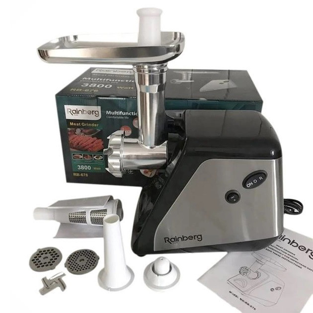 М'ясорубка професійна Rainberg, Лучшие мясорубки М'ясорубка електрична для 'яса MO-15 Львів - фото 10