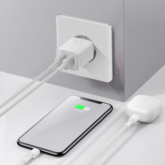 Мережевий зарядний пристрій Baseus Compact Charger 2U 10.5W EU, колір білий CCXJ010202 Одеса