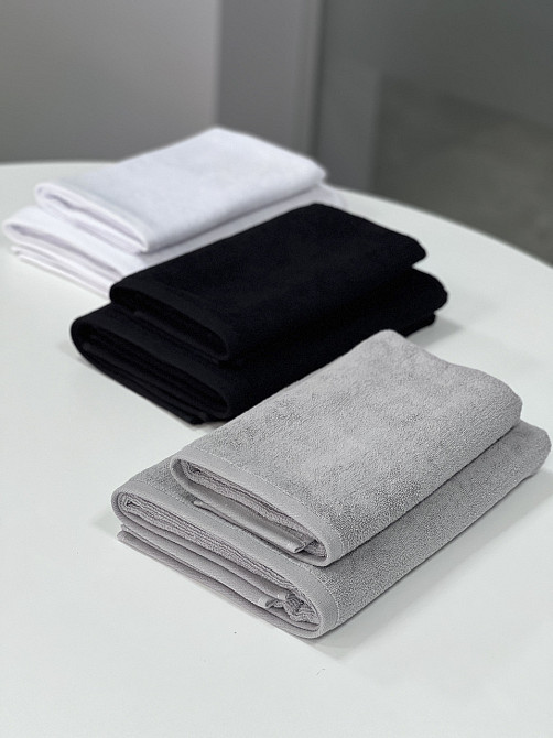 Комплект полотенец однотонных Ideal Textile 50х90см + 70х140см 400 г/м2 (56860932) білий Черновцы - изображение 4